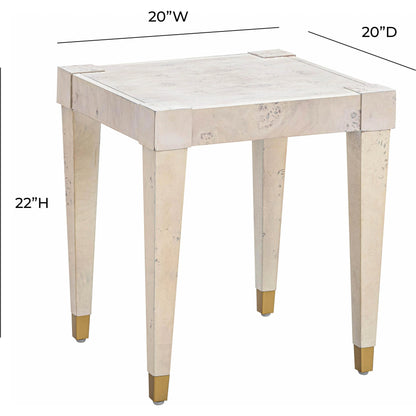 Brandyss Burl End Table by TOV Furniture. Made from unique in a modern style.