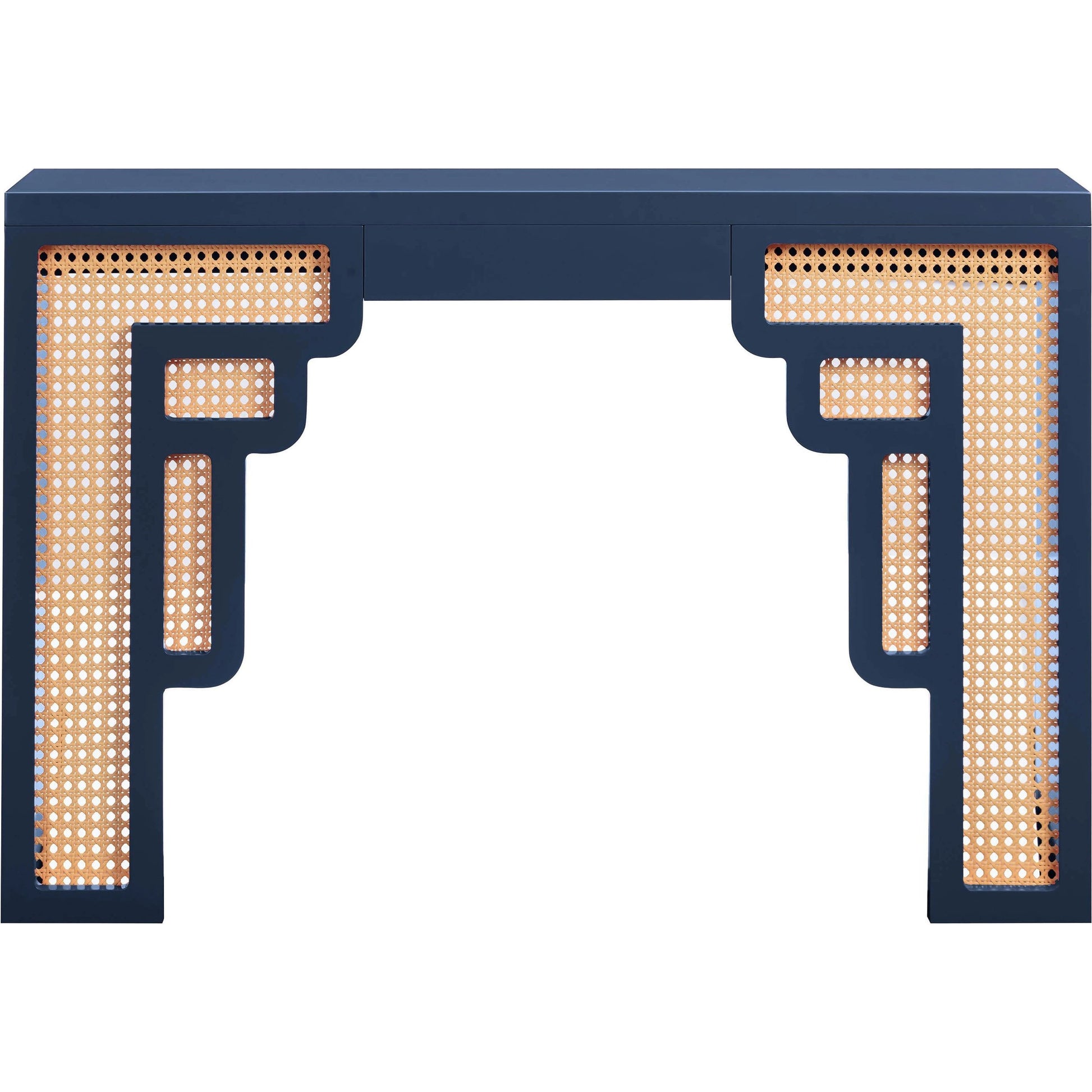 Suzie Rattan Console Table by TOV Furniture. Made from mdf, rattan in a modern style.