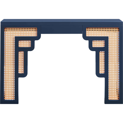 Suzie Rattan Console Table by TOV Furniture. Made from mdf, rattan in a modern style.