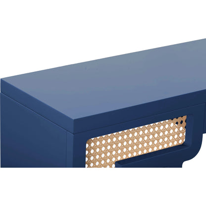 Suzie Rattan Console Table by TOV Furniture. Made from mdf, rattan in a modern style.