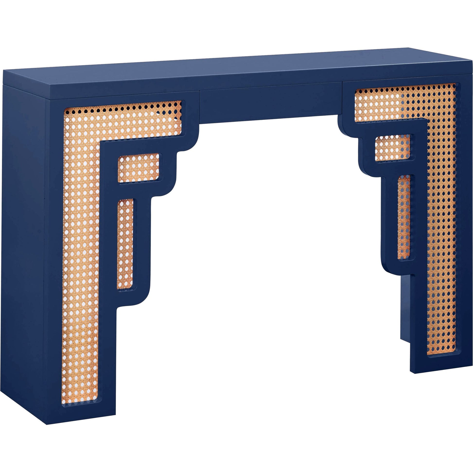Suzie Rattan Console Table by TOV Furniture. Made from mdf, rattan in a modern style.