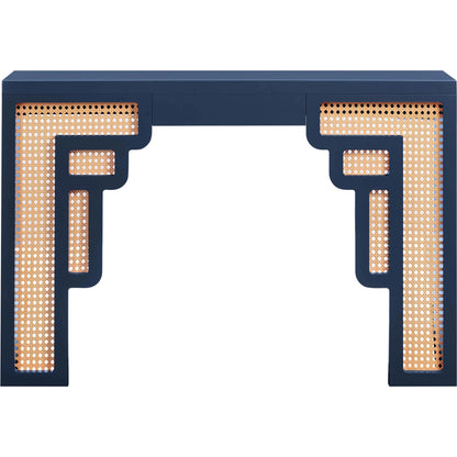 Suzie Rattan Console Table by TOV Furniture. Made from mdf, rattan in a modern style.