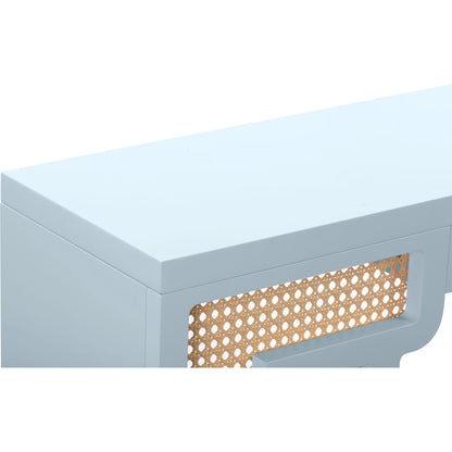 Suzie Rattan Console Table by TOV Furniture. Made from mdf, rattan in a modern style.