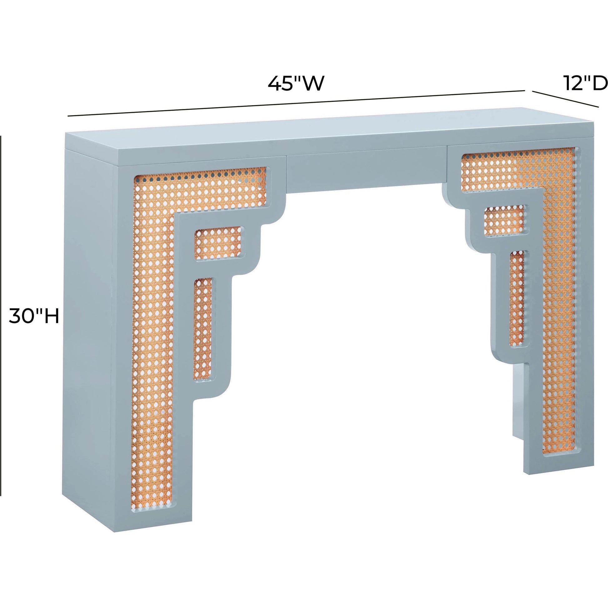 Suzie Rattan Console Table by TOV Furniture. Made from mdf, rattan in a modern style.