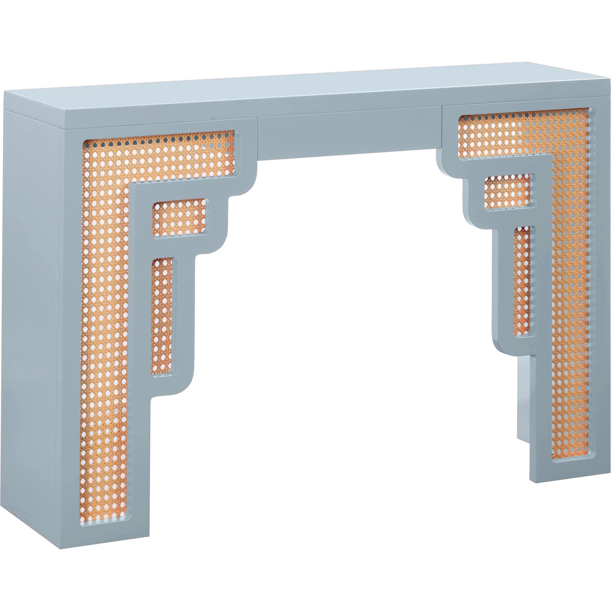 Suzie Rattan Console Table by TOV Furniture. Made from mdf, rattan in a modern style.