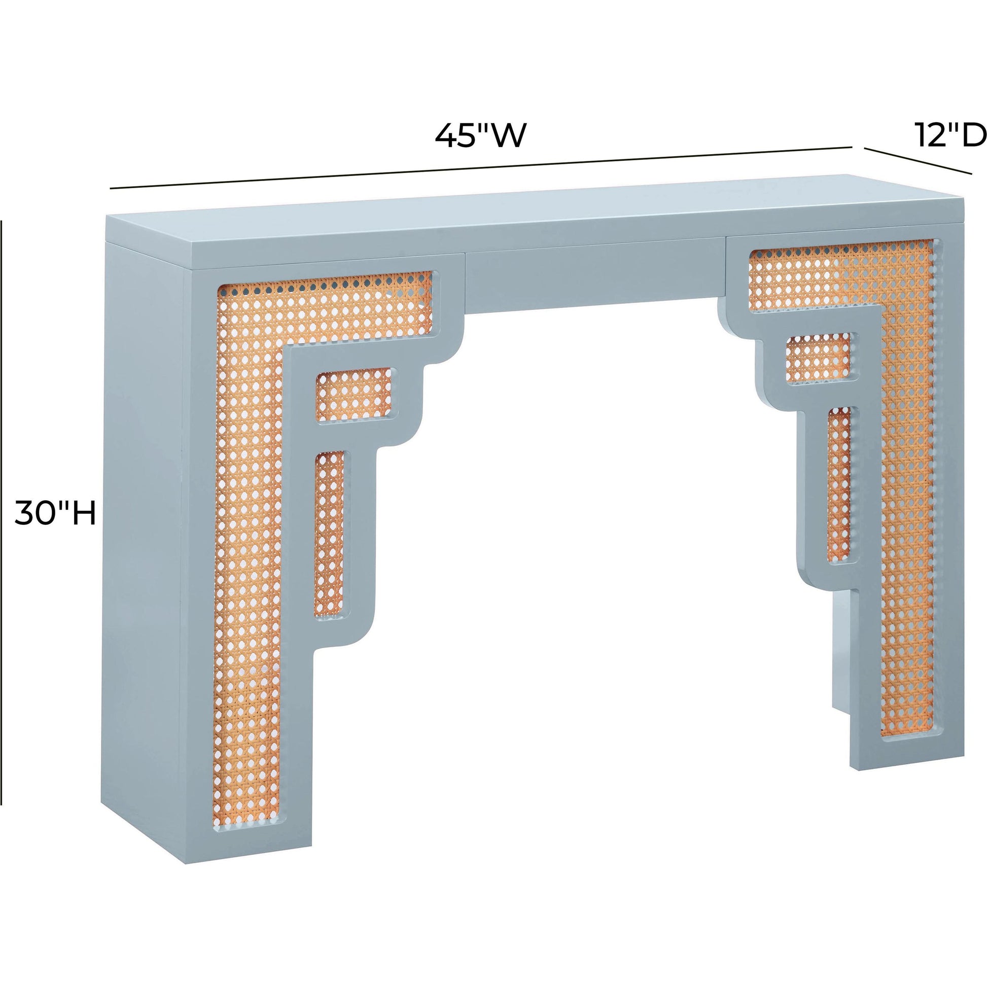 Suzie Rattan Console Table by TOV Furniture. Made from mdf, rattan in a modern style.