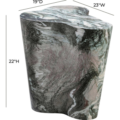 Slab Side Table by TOV Furniture. Made from concrete in a modern style.