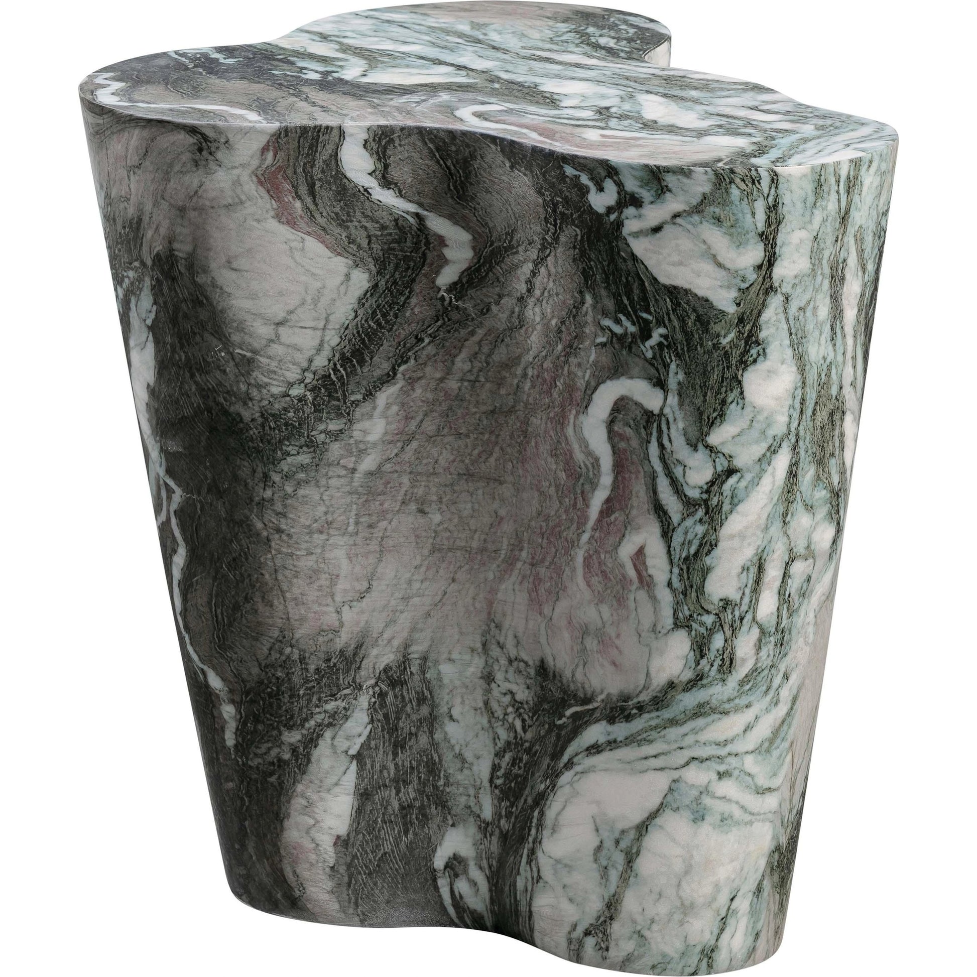 Slab Side Table by TOV Furniture. Made from concrete in a modern style.