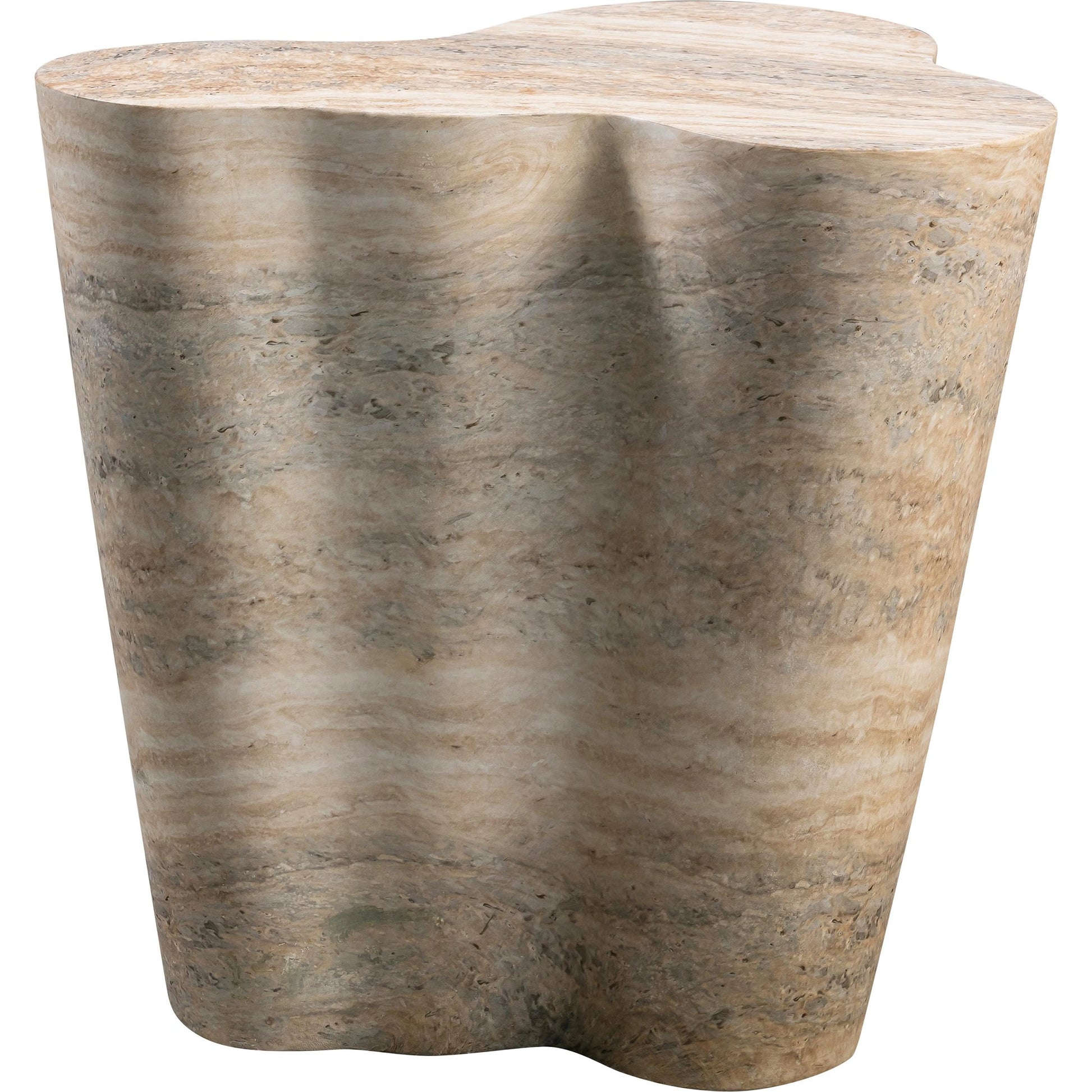 Slab Side Table by TOV Furniture. Made from concrete in a modern style.