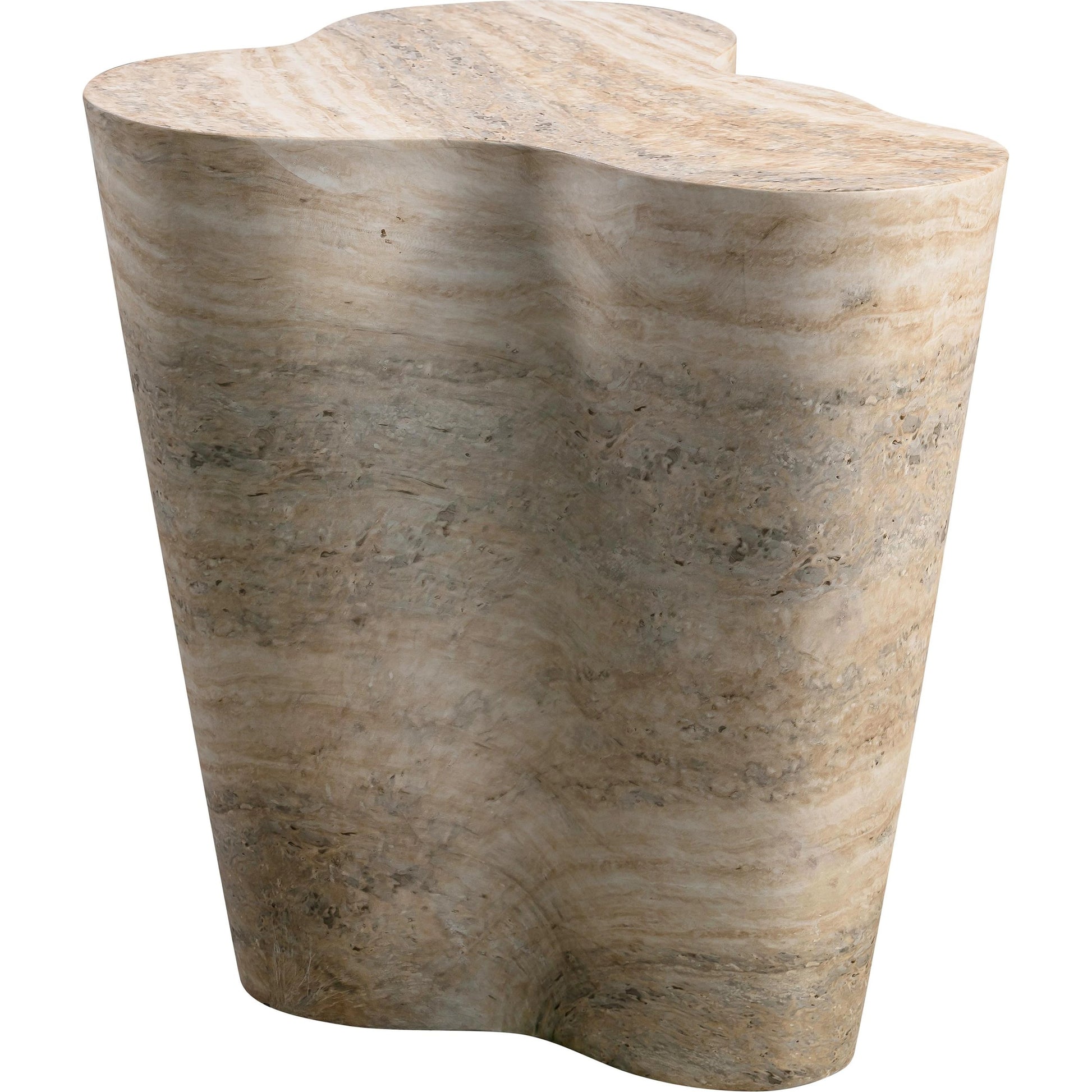 Slab Side Table by TOV Furniture. Made from concrete in a modern style.