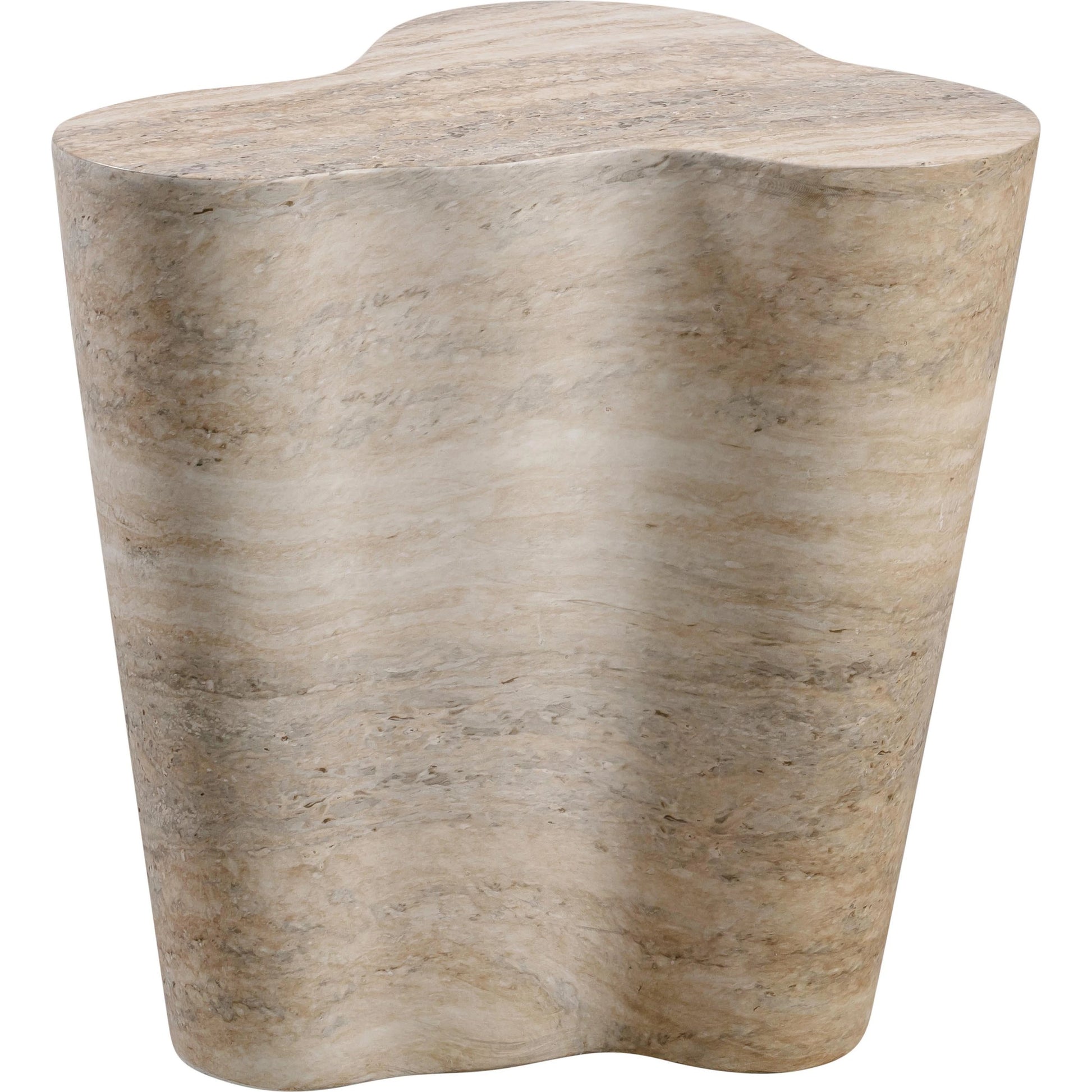 Slab Side Table by TOV Furniture. Made from concrete in a modern style.