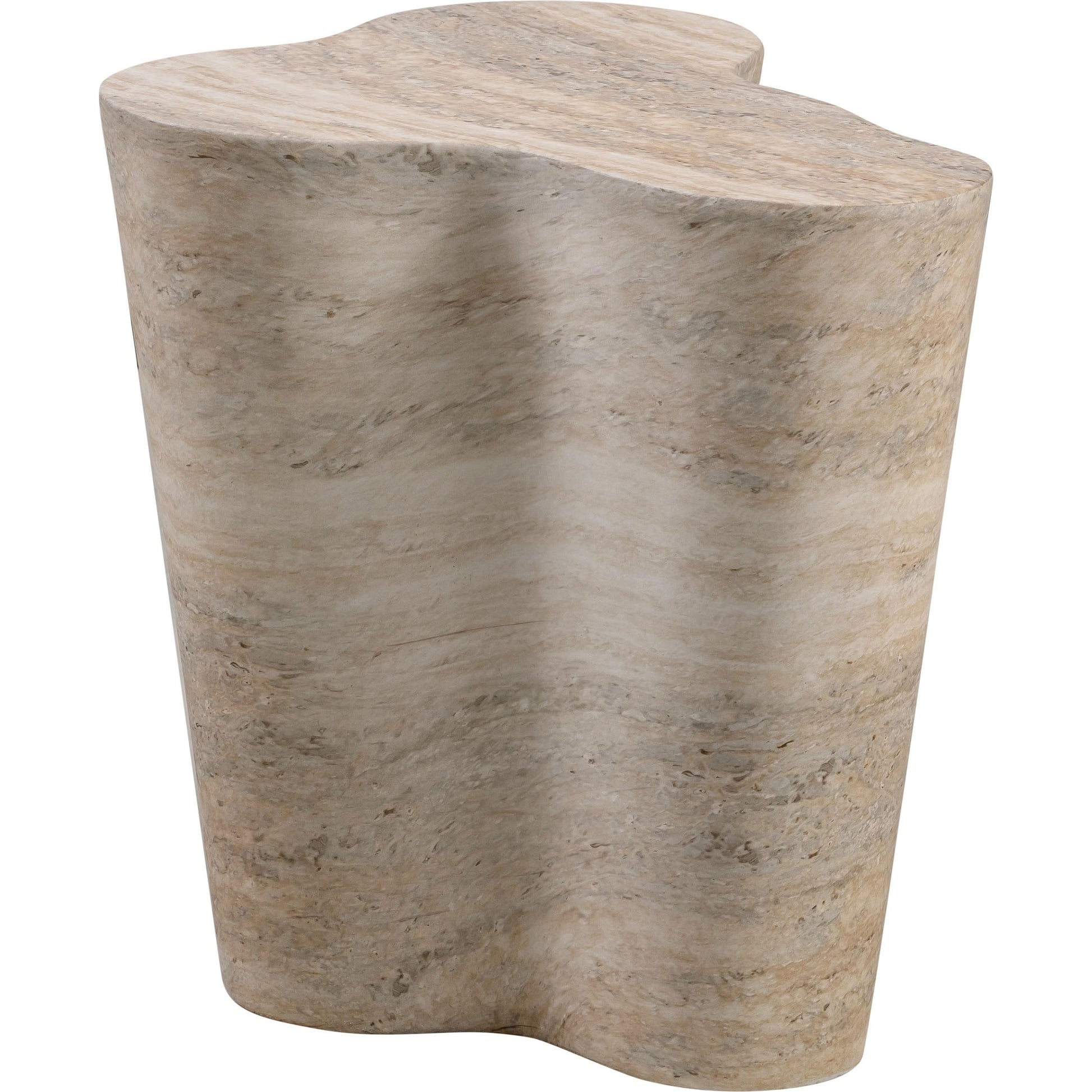 Slab Side Table by TOV Furniture. Made from concrete in a modern style.