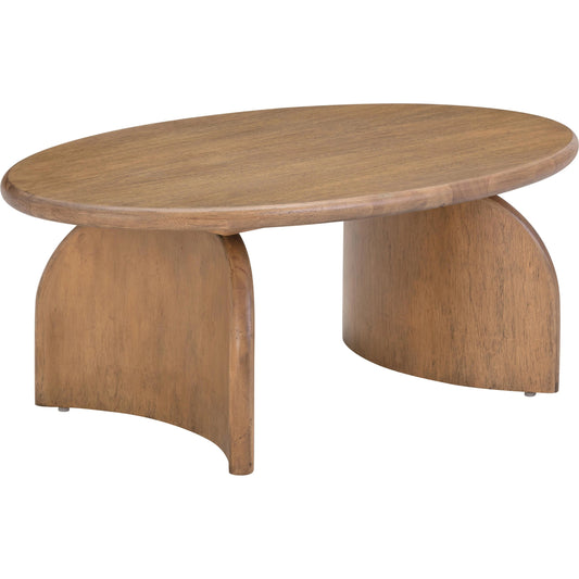 Sofia Wooden Coffee Table by TOV Furniture in cognac. Made from plywood, rubberwood in a modern style.