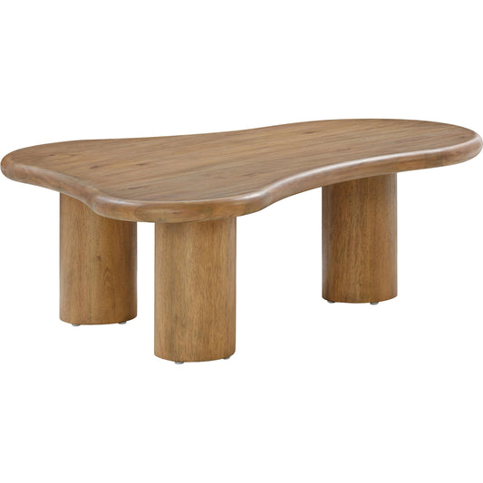 Gotham Coffee Table by TOV Furniture in cognac. Made from acacia, acacia veneer, plywood in a modern style.