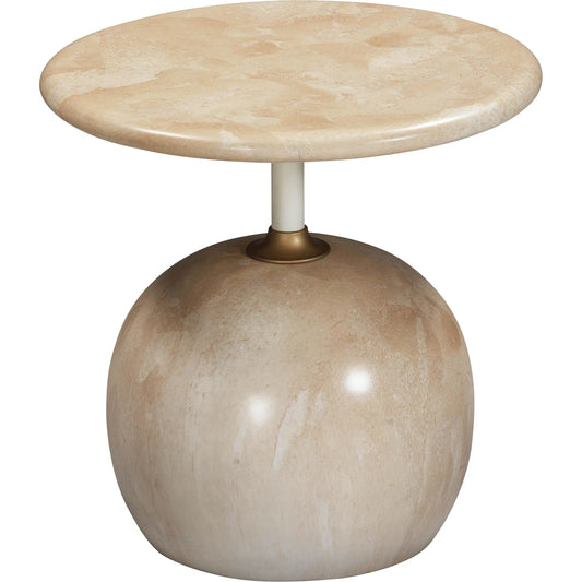 Mire Faux Marble Side Table by TOV Furniture in rose. Made from concrete, iron in a unique style.