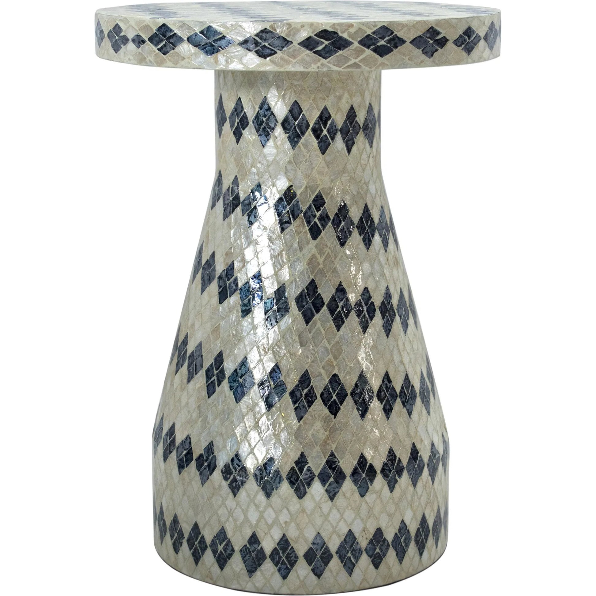 Halio Shell Side Table by TOV Furniture. Made from mdf, shell in a eclectic & global style.
