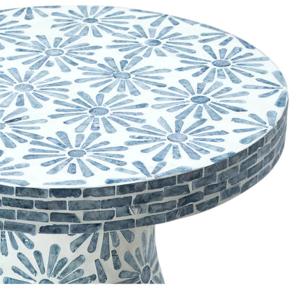 Halio Shell Side Table by TOV Furniture. Made from mdf, shell in a eclectic & global style.