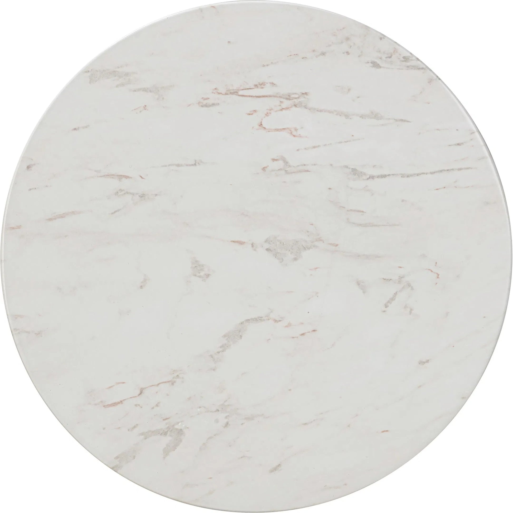 Chip Marble Print Indoor/Outdoor Side Table by TOV Furniture in white. Made from concrete in a modern style.