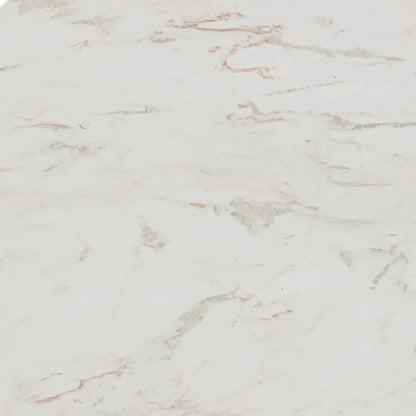 Chip Marble Print Indoor/Outdoor Side Table by TOV Furniture in white. Made from concrete in a modern style.