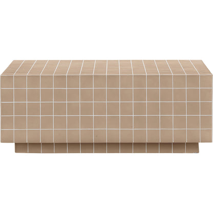 Mixie Tile Indoor / Outdoor Coffee Table by TOV Furniture. Made from concrete in a eclectic & global style.