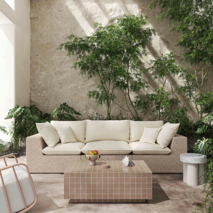 Mixie Tile Indoor / Outdoor Coffee Table by TOV Furniture. Made from concrete in a eclectic & global style.