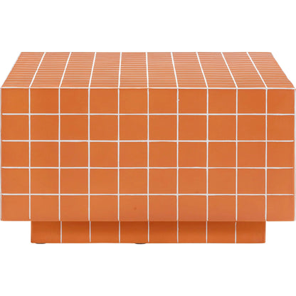 Mixie Tile Indoor / Outdoor Coffee Table by TOV Furniture. Made from concrete in a eclectic & global style.