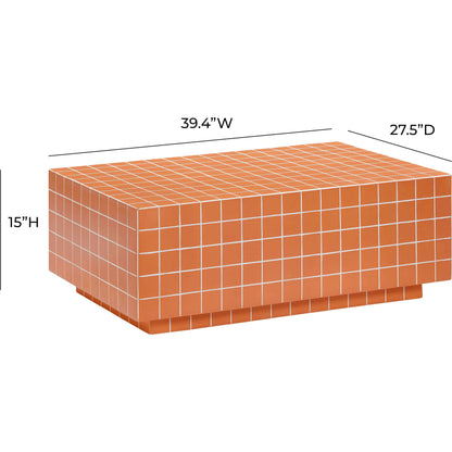 Mixie Tile Indoor / Outdoor Coffee Table by TOV Furniture. Made from concrete in a eclectic & global style.