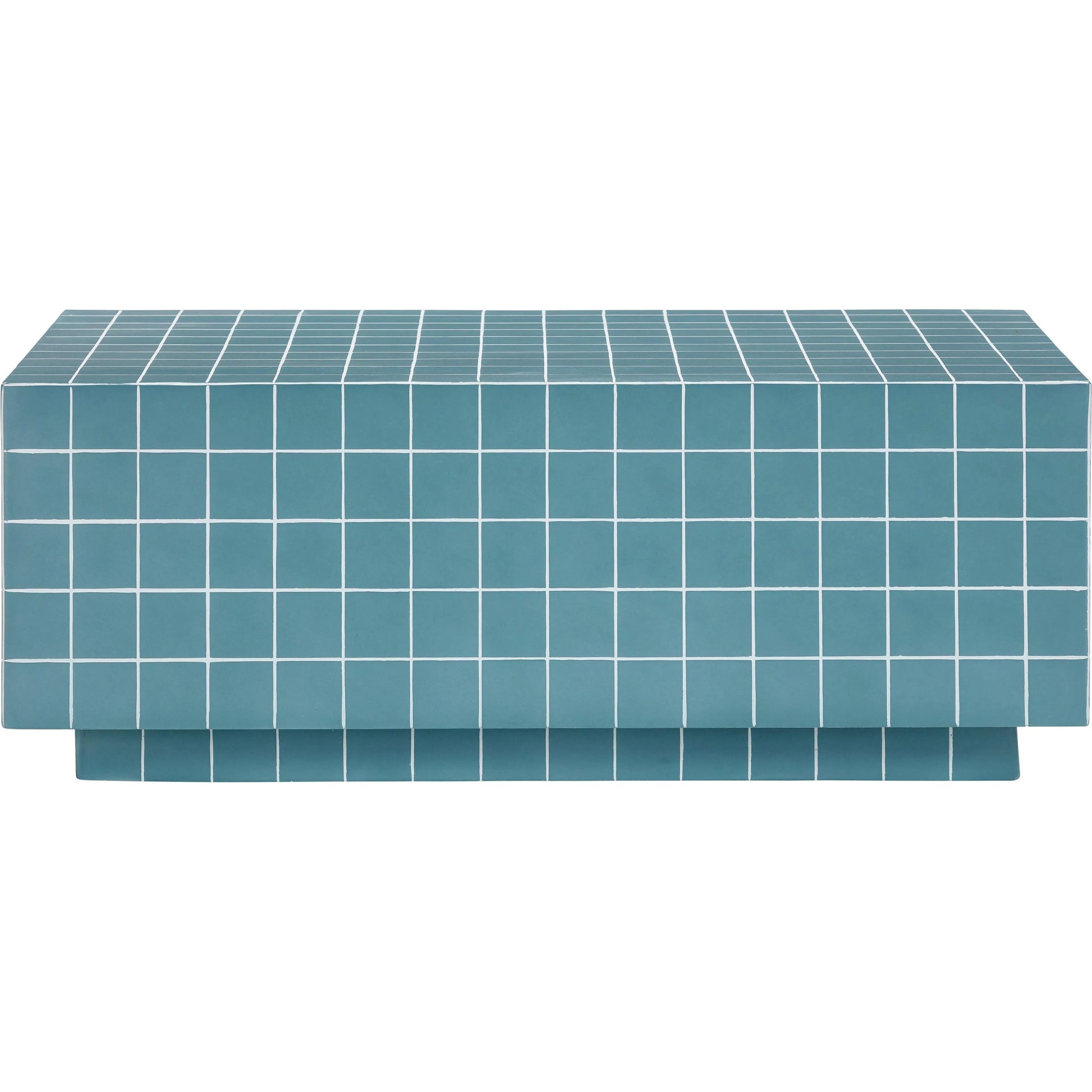 Mixie Tile Indoor / Outdoor Coffee Table by TOV Furniture. Made from concrete in a eclectic & global style.