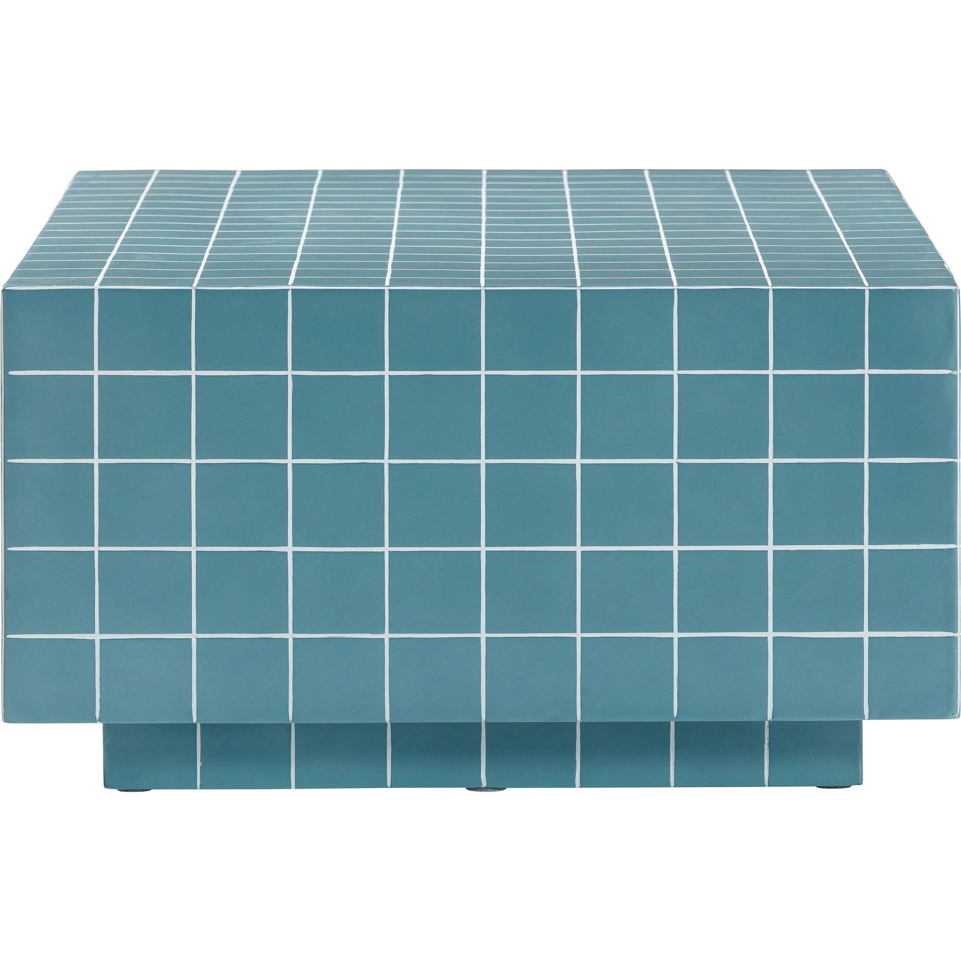 Mixie Tile Indoor / Outdoor Coffee Table by TOV Furniture. Made from concrete in a eclectic & global style.