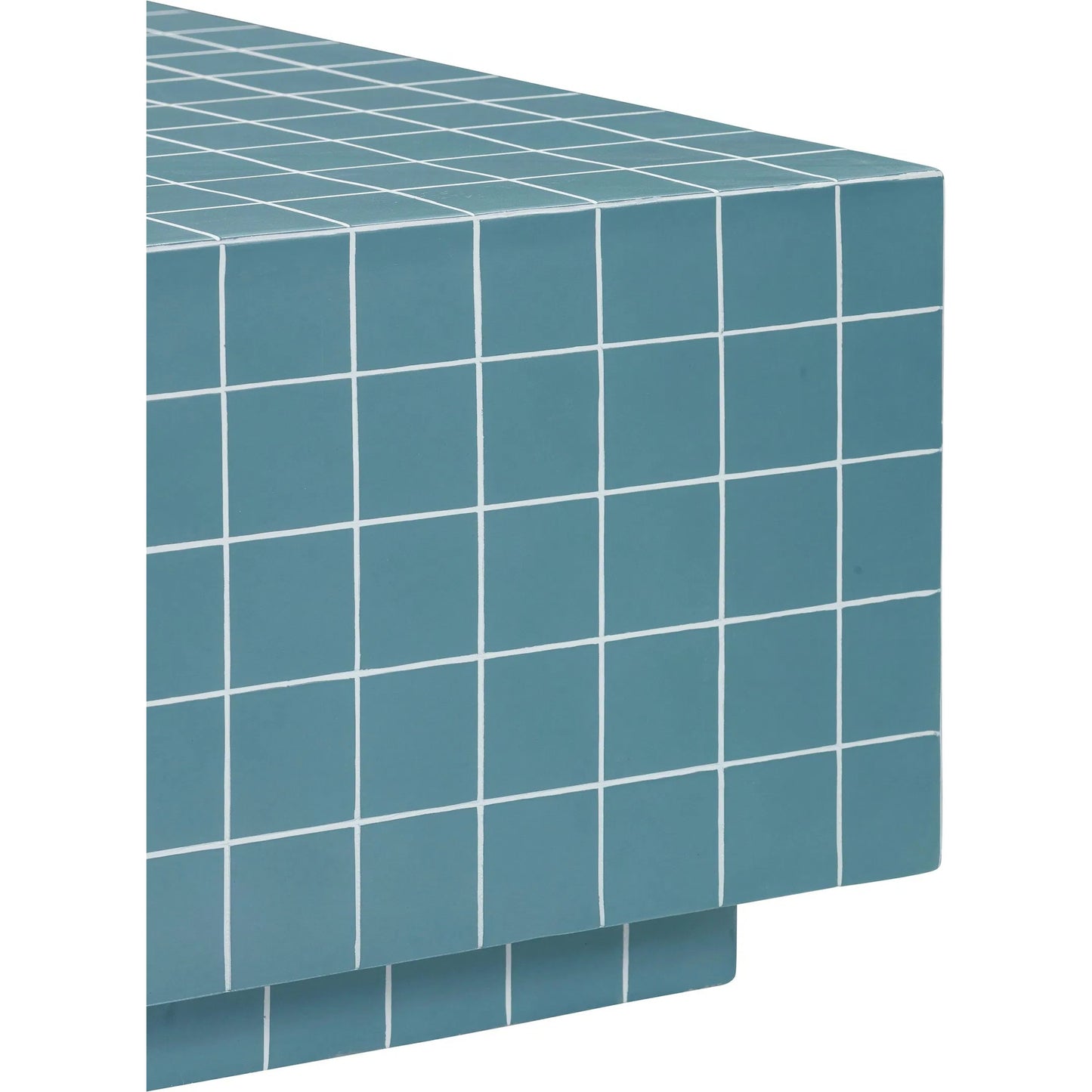 018 SI-2248380 | Closeup | Mixie Tile Indoor / Outdoor Coffee Table by TOV Furniture. Made from concrete in a eclectic & global style.