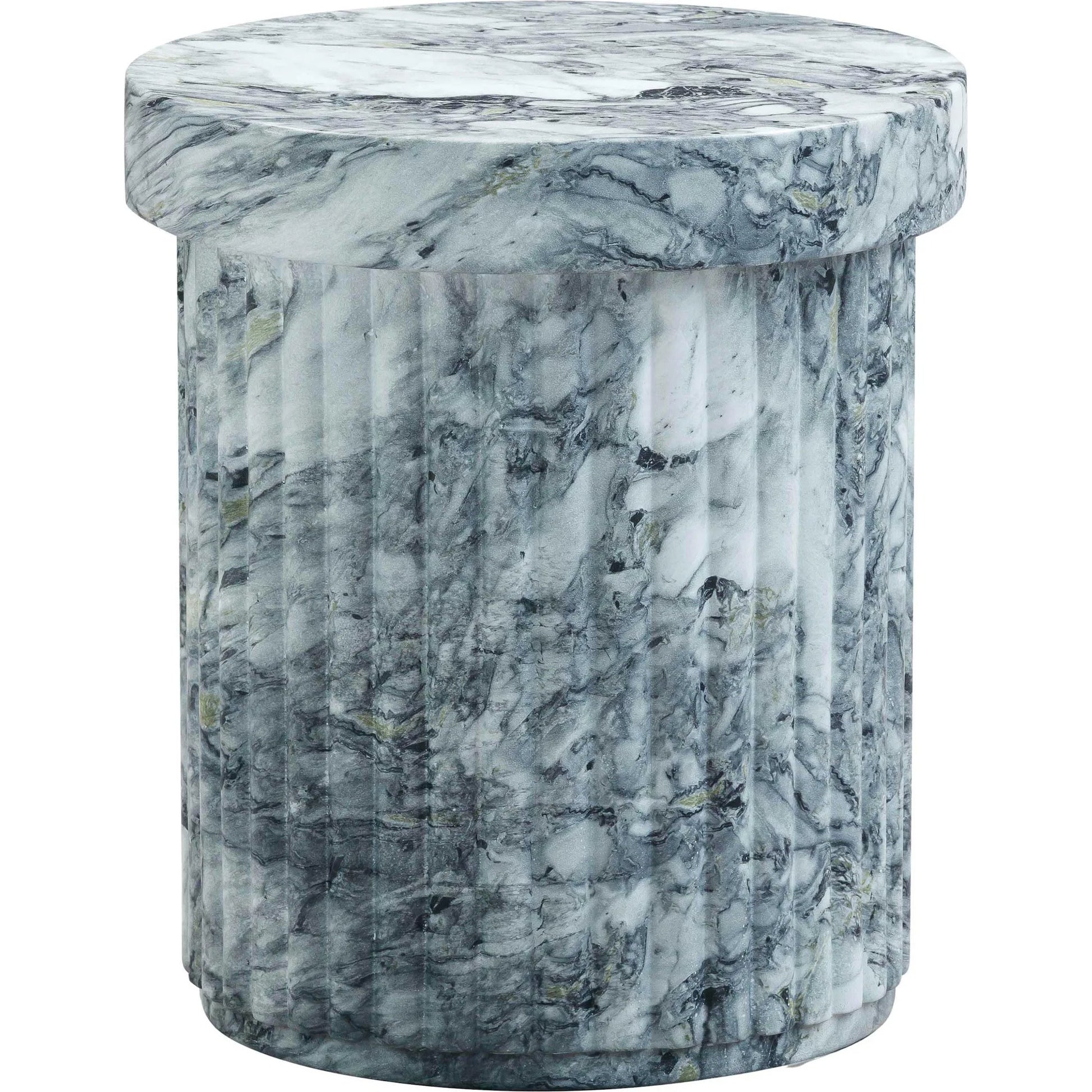 Serafina Marble Pattern Concrete Side Table by TOV Furniture in marble pattern. Made from concrete in a modern style.