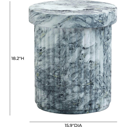 Serafina Marble Pattern Concrete Side Table by TOV Furniture in marble pattern. Made from concrete in a modern style.