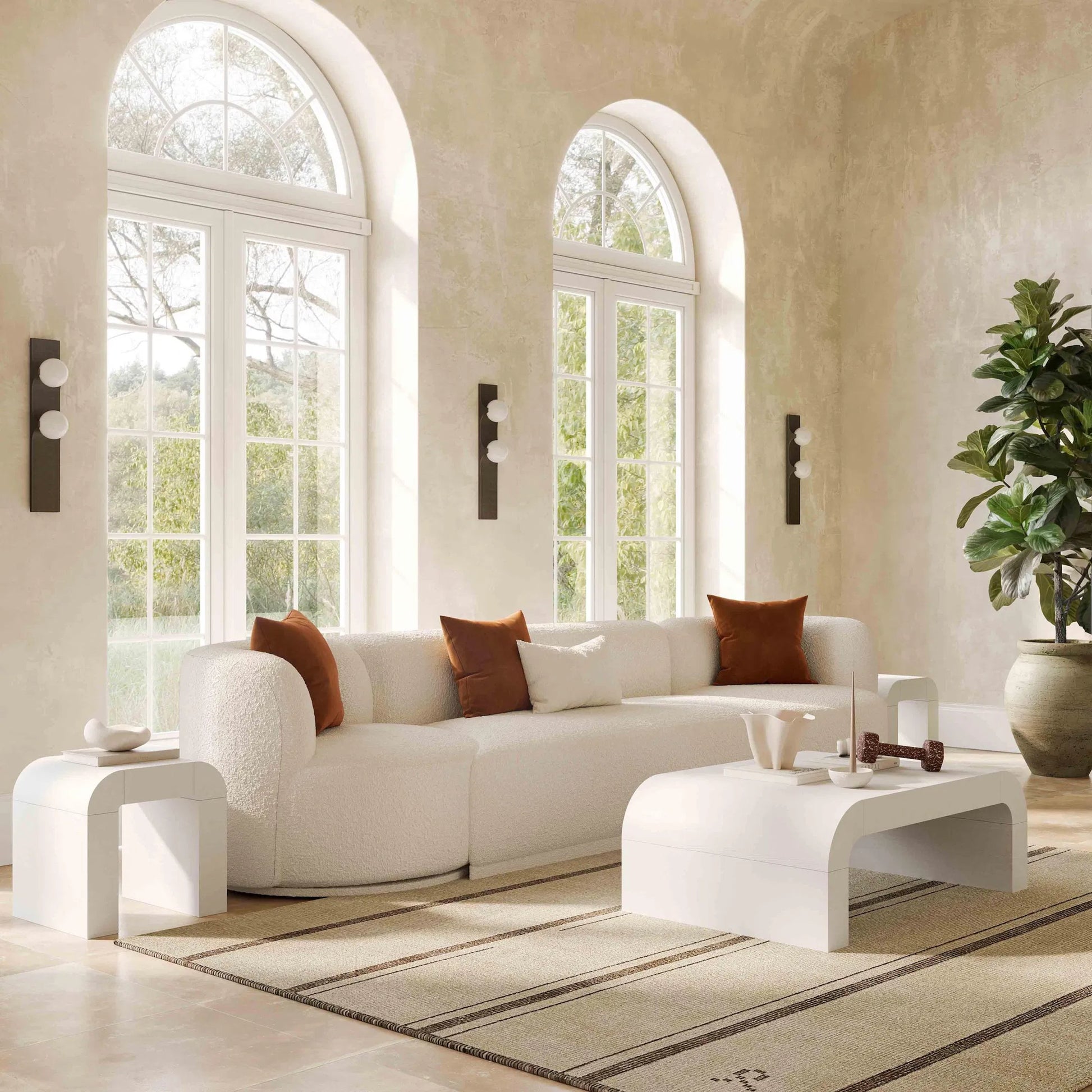 Hump Coffee Table by TOV Furniture. Made from mdf, veneer, wood in a transitional style.