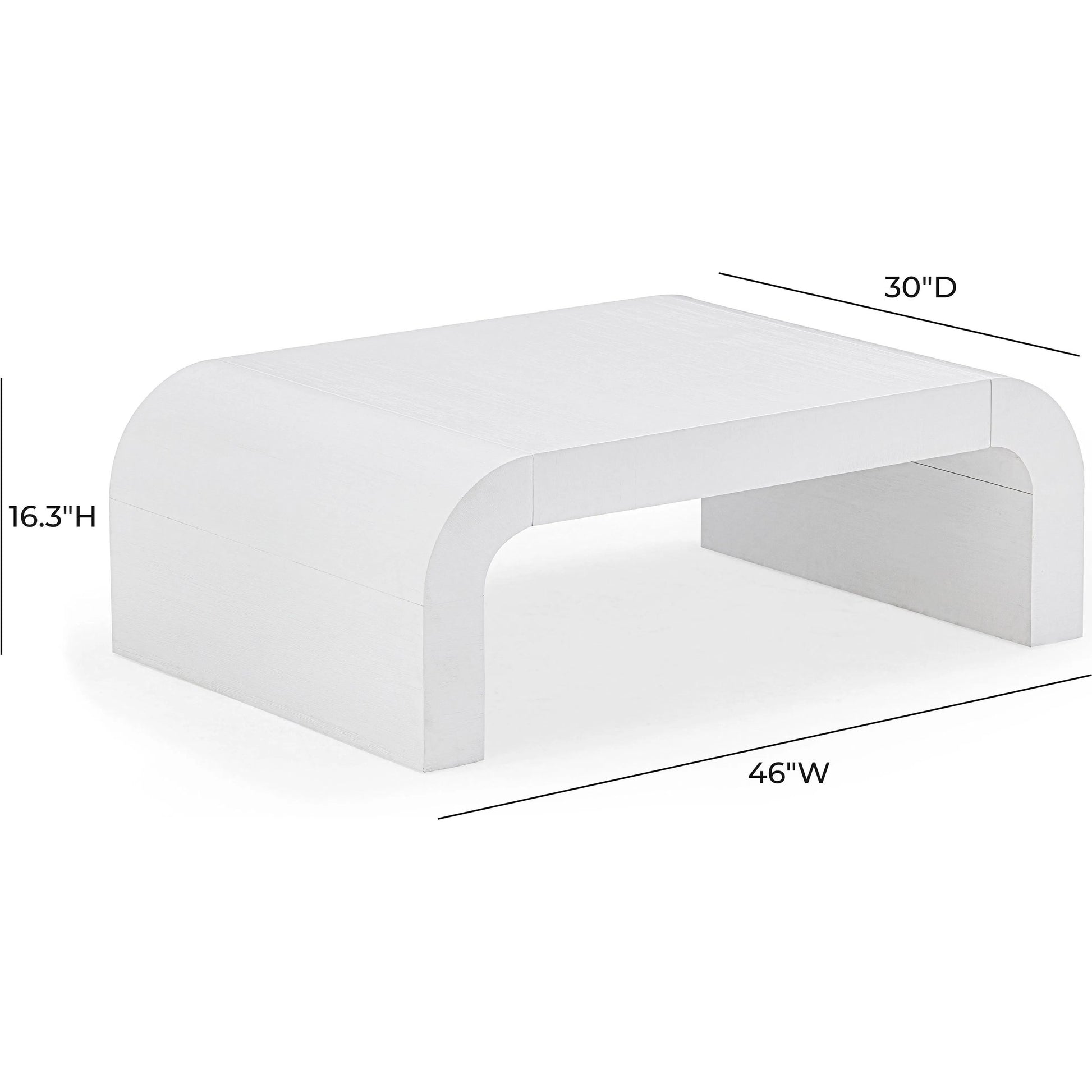 Hump Coffee Table by TOV Furniture. Made from mdf, veneer, wood in a transitional style.