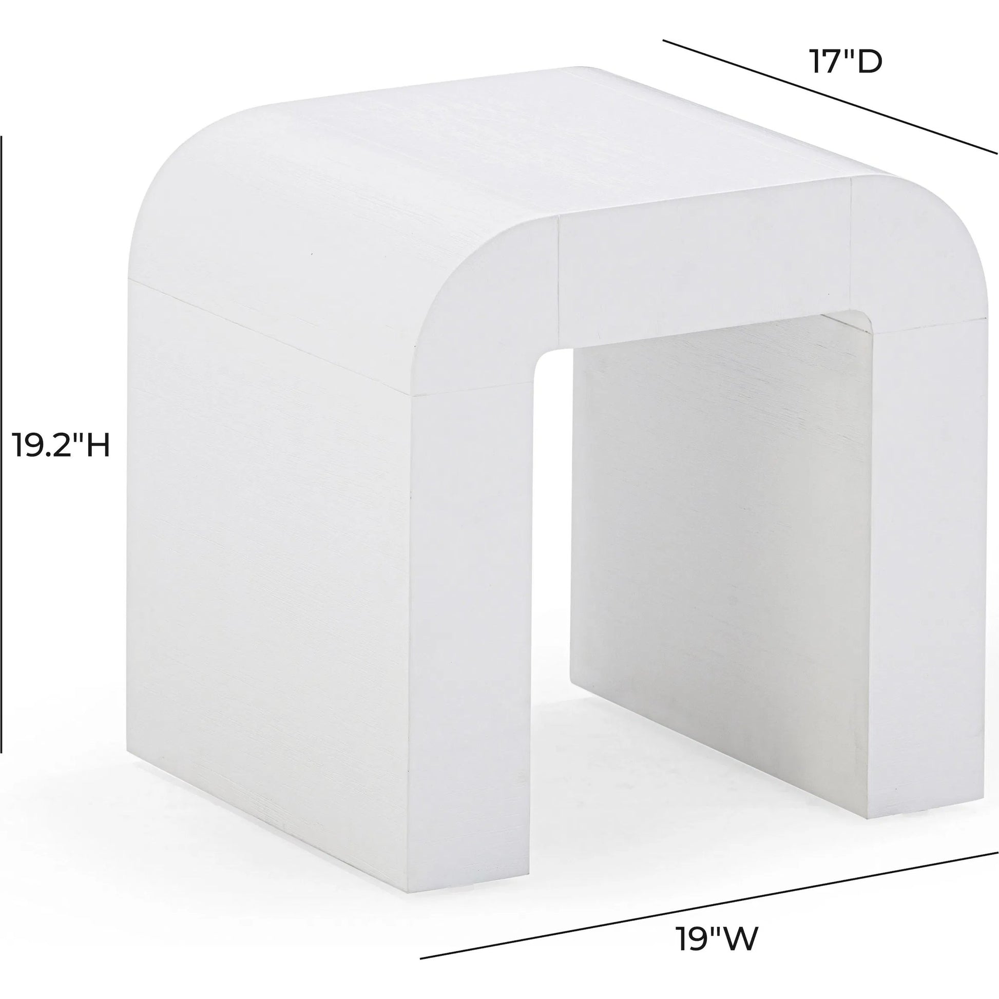 Hump Side Table by TOV Furniture. Made from mdf, veneer, wood in a transitional style.