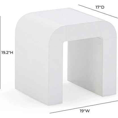 Hump Side Table by TOV Furniture. Made from mdf, veneer, wood in a transitional style.