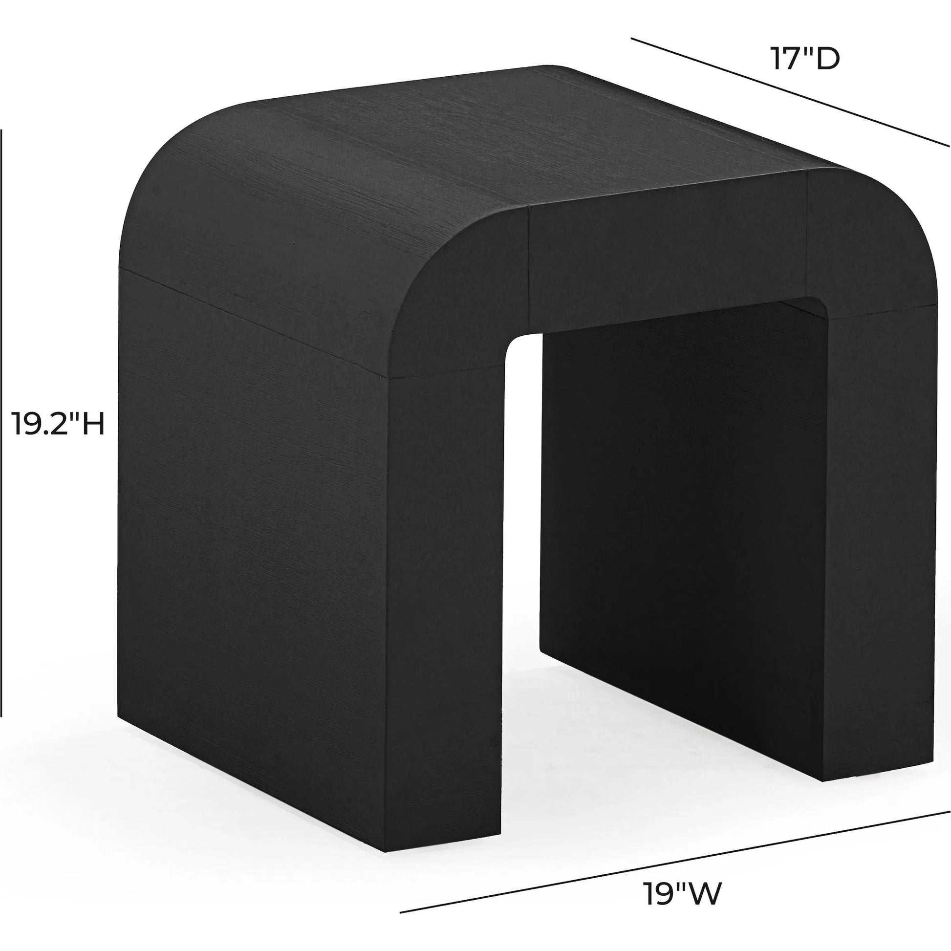 Hump Side Table by TOV Furniture. Made from mdf, veneer, wood in a transitional style.
