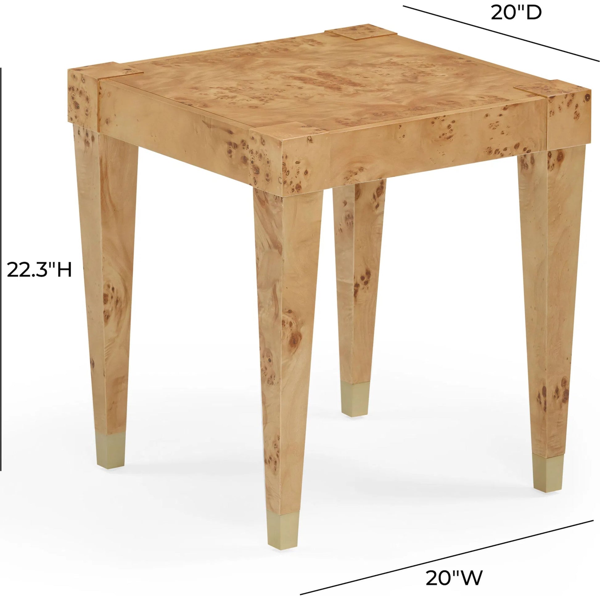 Brandyss Burl End Table by TOV Furniture. Made from unique in a modern style.