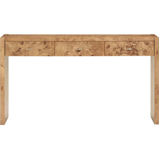 Brandyss Burl Console Table by TOV Furniture. Made from mdf, plywood, veneer in a unique style.