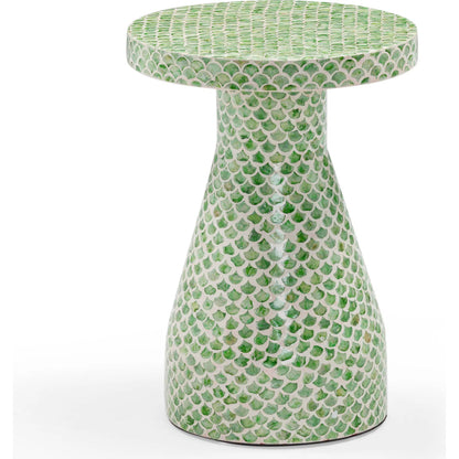 Halio Shell Side Table by TOV Furniture. Made from mdf, shell in a eclectic & global style.