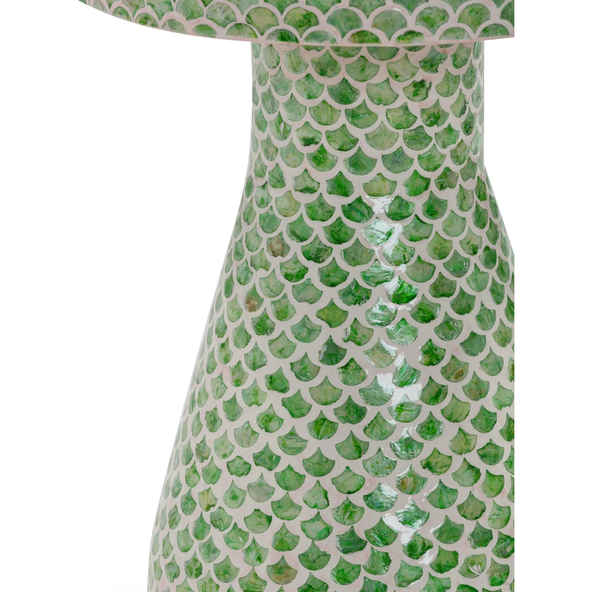 Halio Shell Side Table by TOV Furniture. Made from mdf, shell in a eclectic & global style.