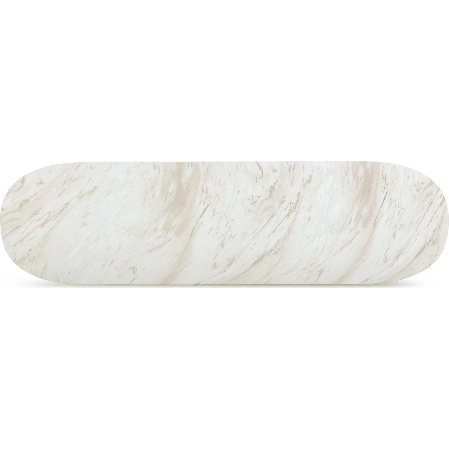 004 SI-2356292 | Additional Silo | Esme Faux Marble Indoor/Outdoor Long Console Table by TOV Furniture in white. Made from concrete in a modern style.