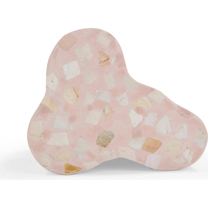 Slab Terrazzo Indoor/Outdoor Side Table by TOV Furniture. Made from concrete, stone in a modern style.