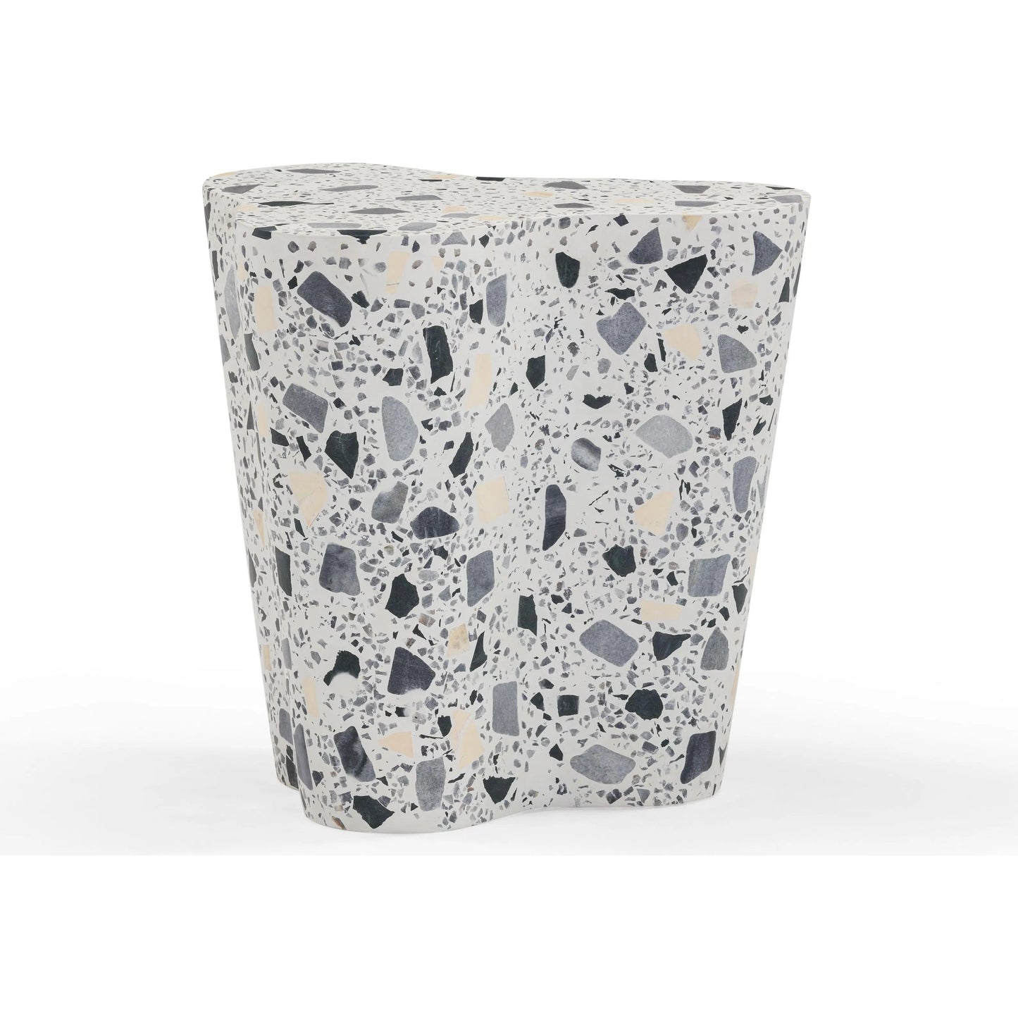 003 SI-2356356 | Additional Silo | Slab Terrazzo Indoor/Outdoor Side Table by TOV Furniture. Made from concrete, stone in a modern style.