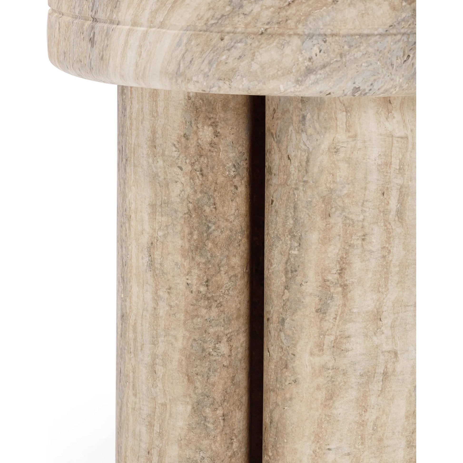Sheila Textured Concrete Outdoor Side Table by TOV Furniture. Made from concrete in a transitional style.