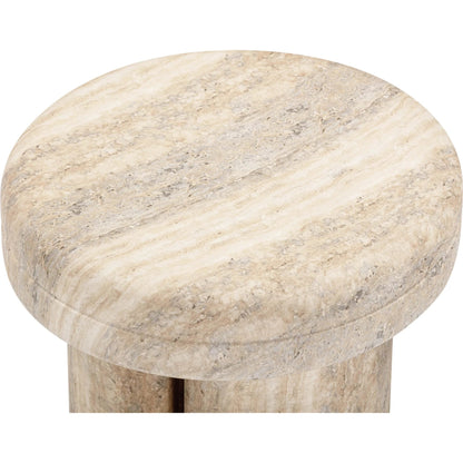 Sheila Textured Concrete Outdoor Side Table by TOV Furniture. Made from concrete in a transitional style.