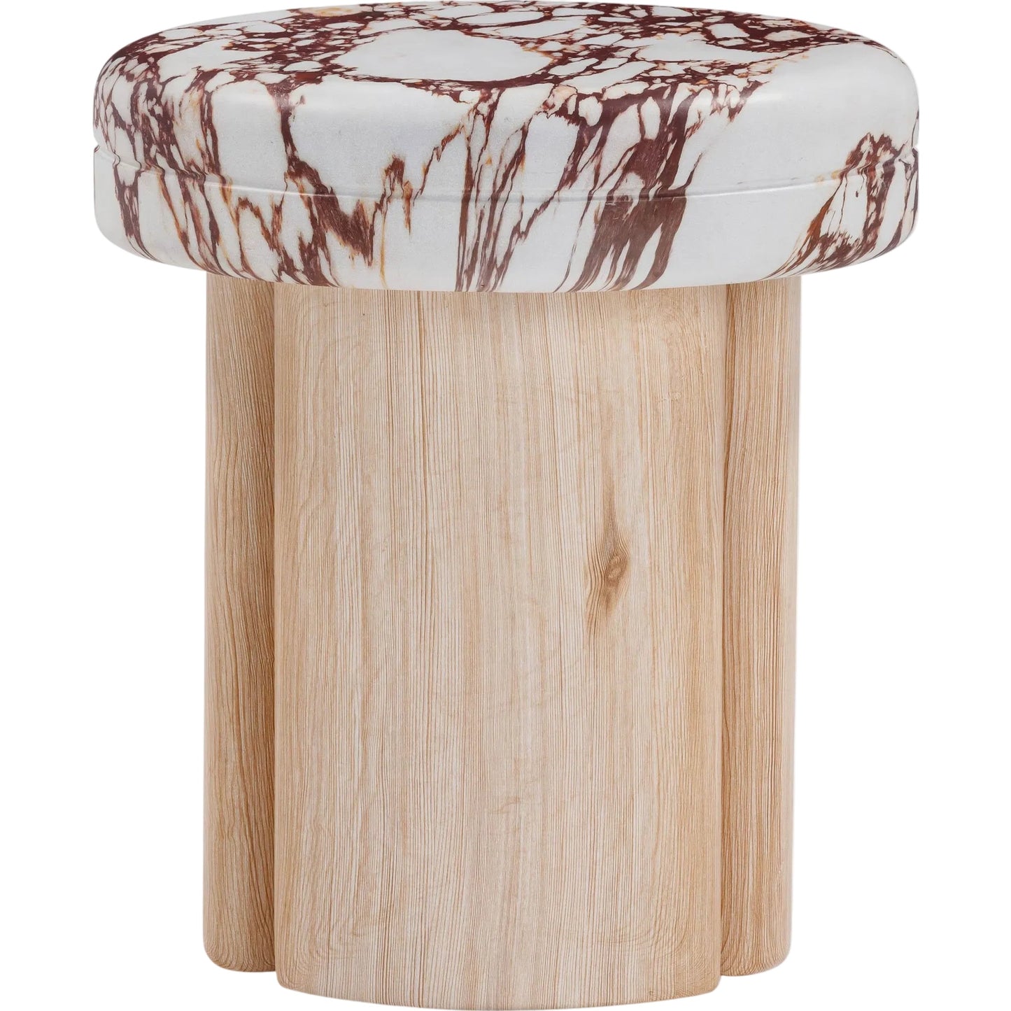 002 SI-2356355 | Primary Silo | Sheila Textured Concrete Outdoor Side Table by TOV Furniture. Made from concrete in a transitional style.