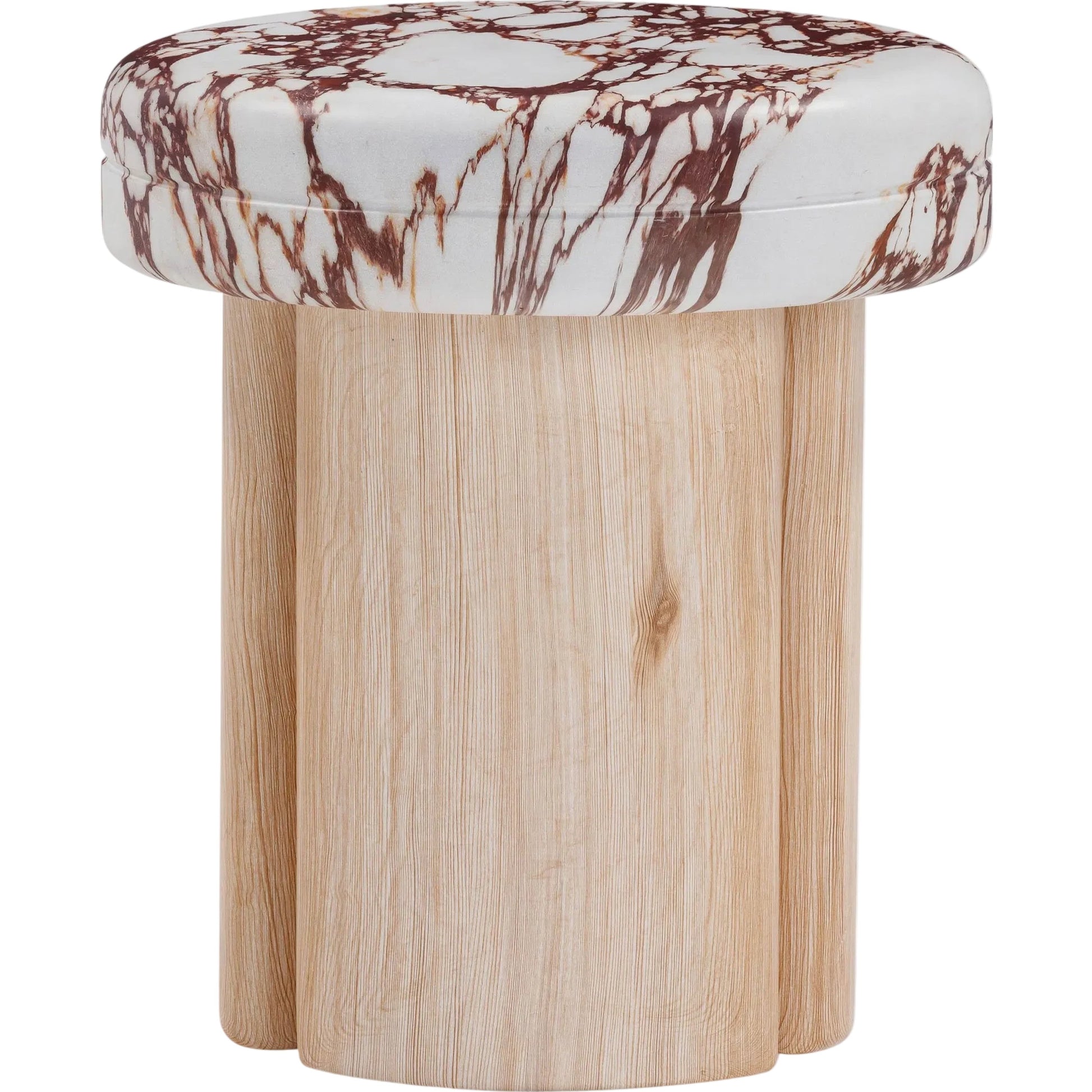 Sheila Textured Concrete Outdoor Side Table by TOV Furniture. Made from concrete in a transitional style.