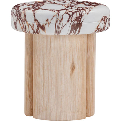 Sheila Textured Concrete Outdoor Side Table by TOV Furniture. Made from concrete in a transitional style.