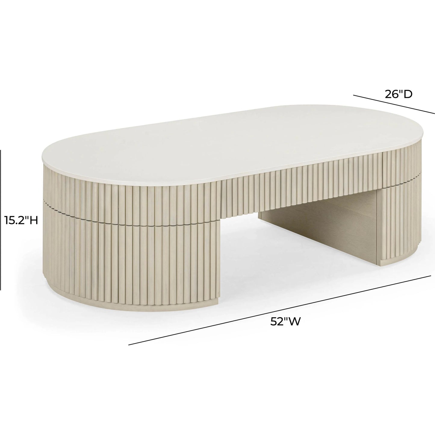 006 SI-2439903 | Additional Silo | Bella Storage Coffee Table by TOV Furniture in cream. Made from mdf, wood in a transitional style.